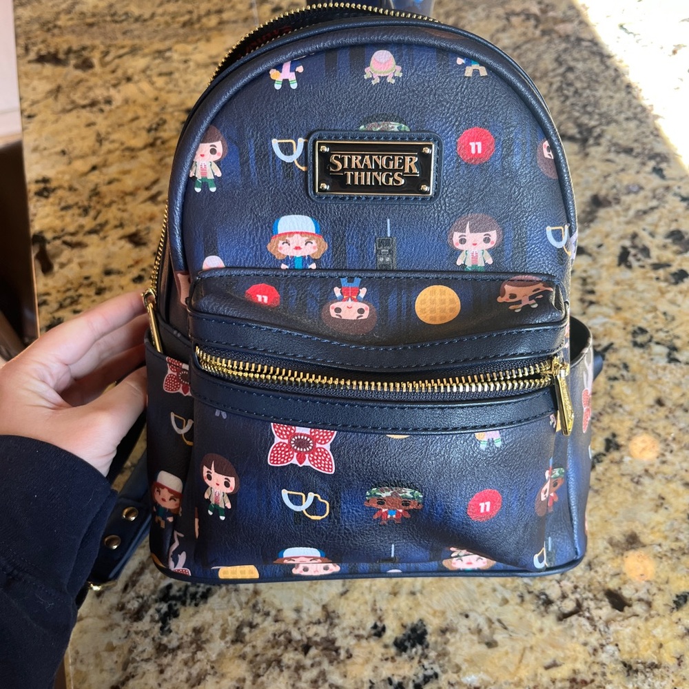 Loungefly Stranger Things Black Mini Backpack